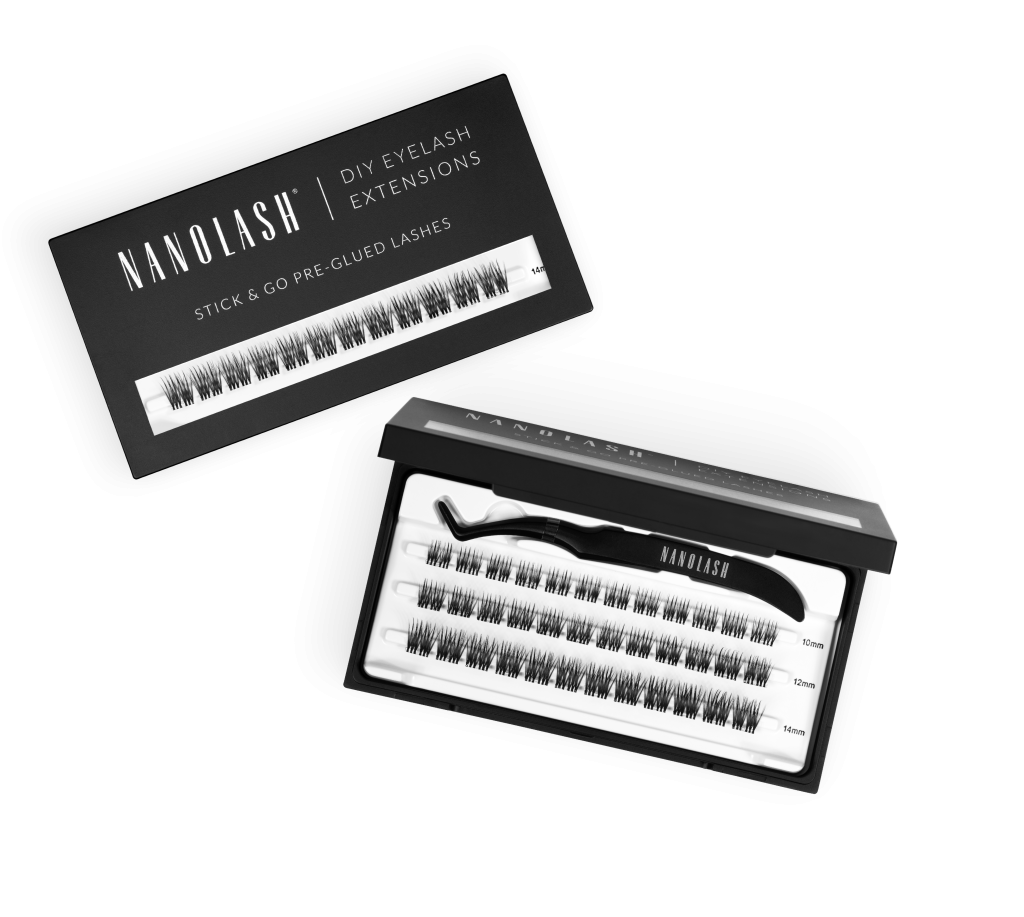 Pestañas en racimo DIY para extensión de pestañas en casa nanolash